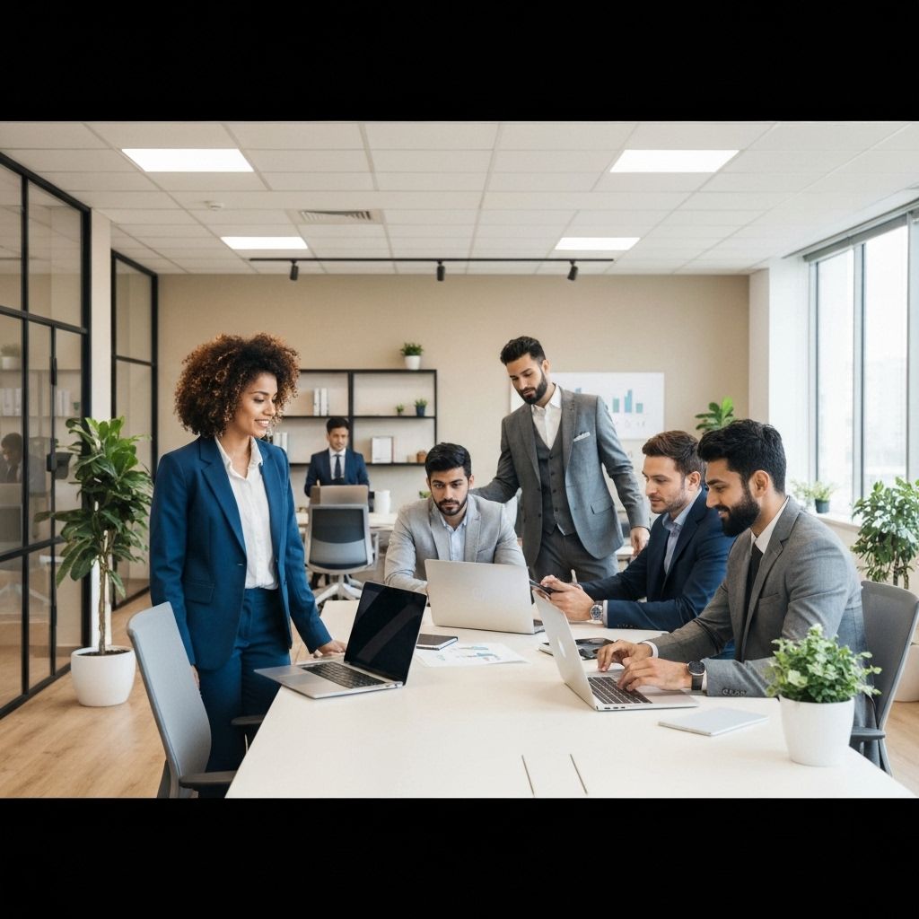 Modern Office in India with Business Professionals